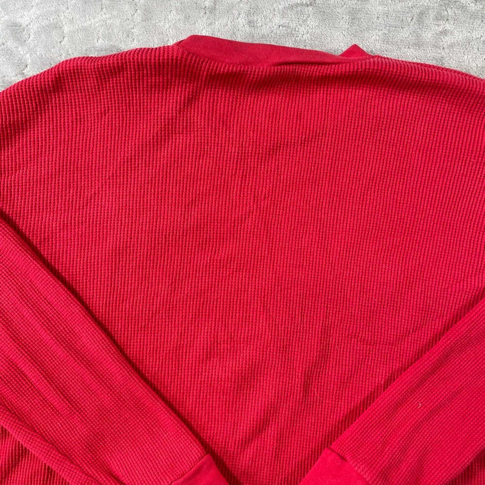 Ohio State Buckeyes Shirt Vintage Mens XL Red Waffle Knit Football College NCAA - Picture 7 of 10